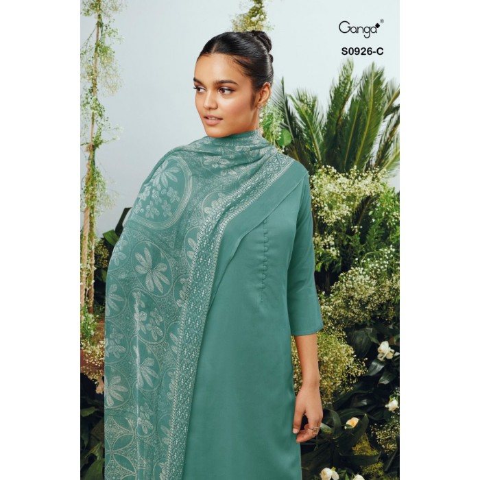 Ganga Selvi 926 Primum Cotton Satin Solid Dress Materials